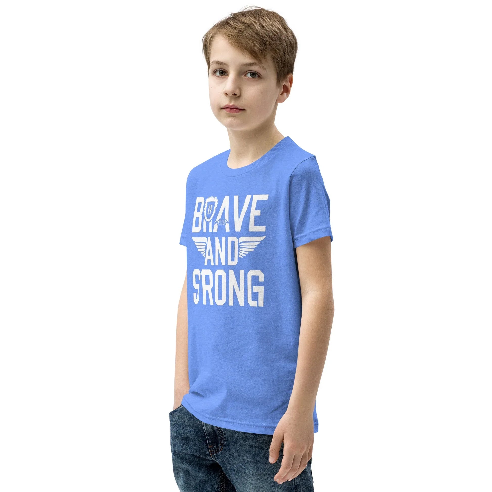 Youth Short Sleeve | Brave And Strong - T-Shirt - AwRans Clothing