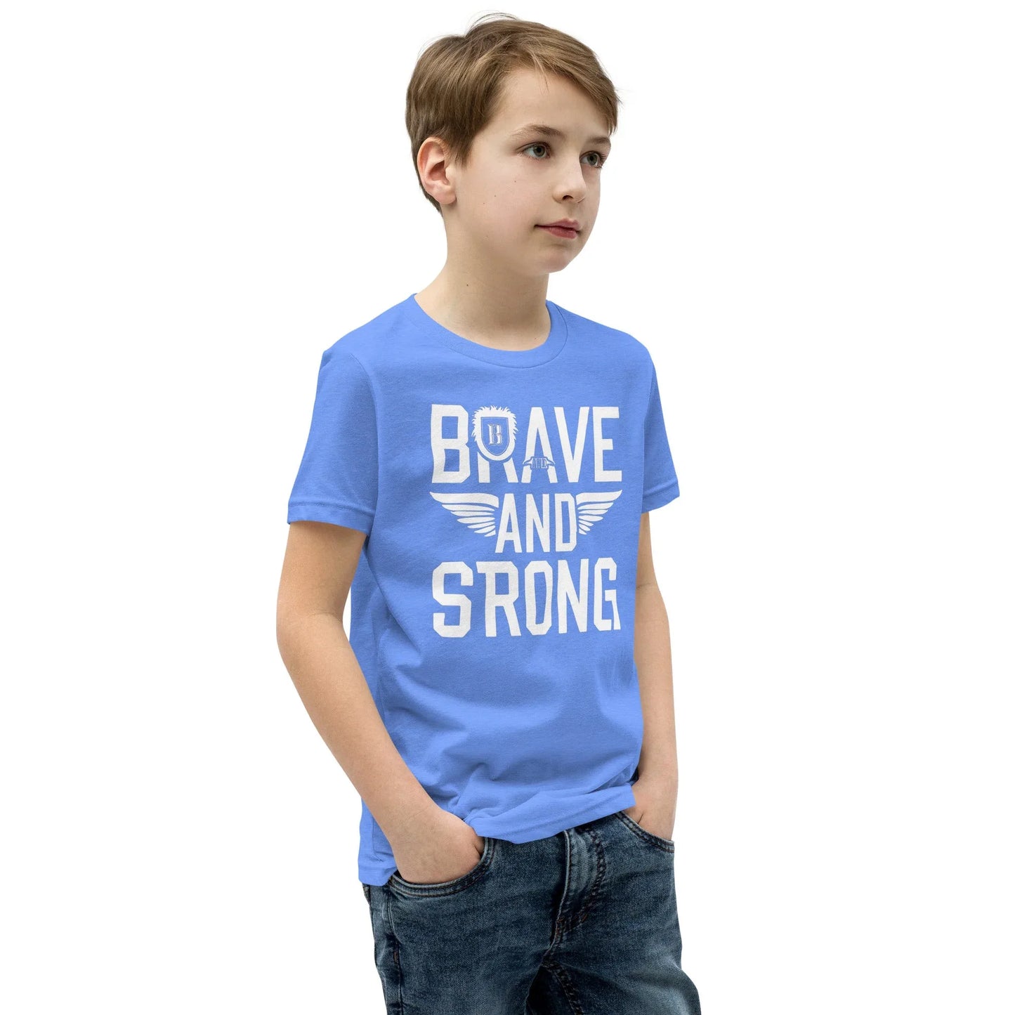 Youth Short Sleeve | Brave And Strong - T-Shirt - AwRans Clothing