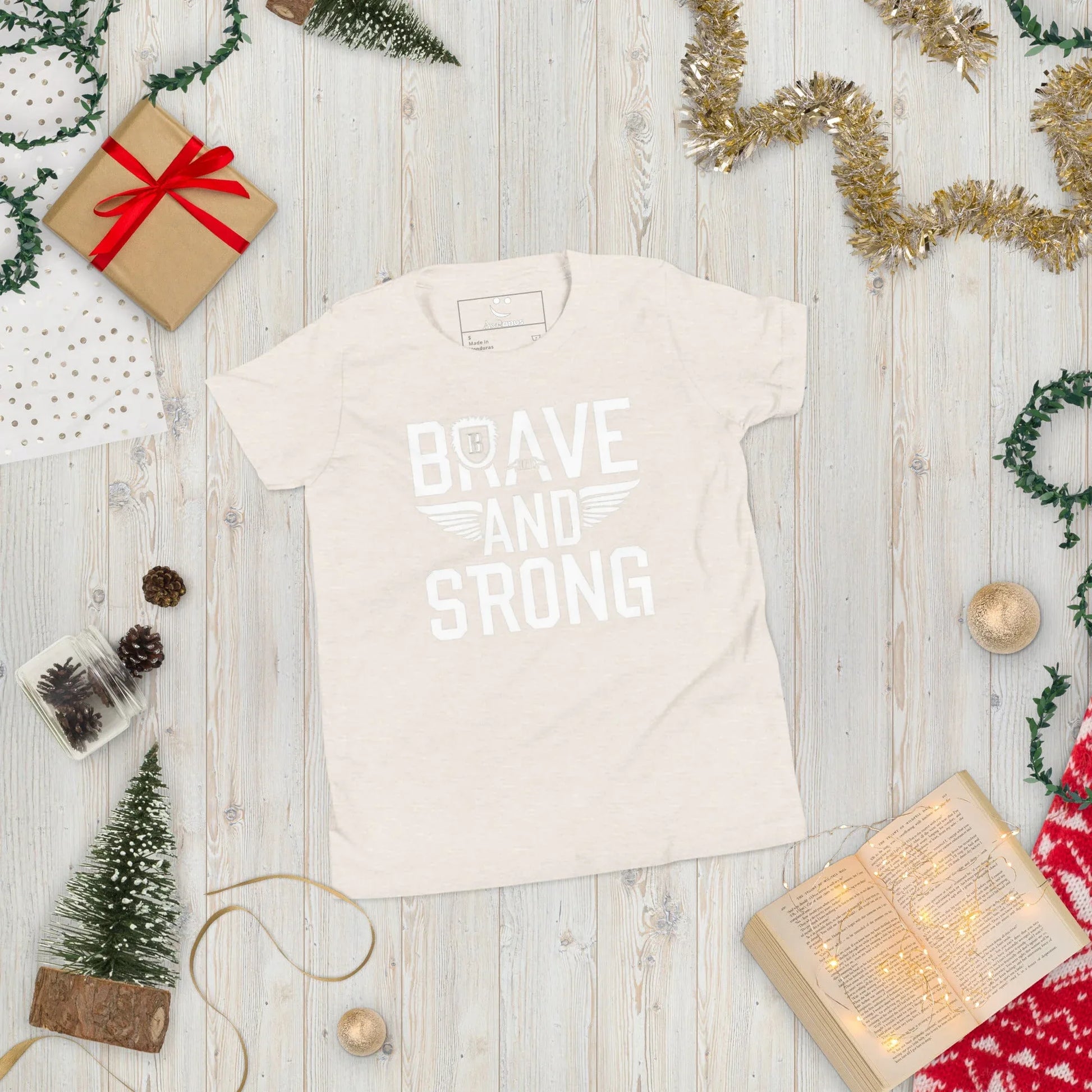 Youth Short Sleeve | Brave And Strong - T-Shirt - AwRans Clothing