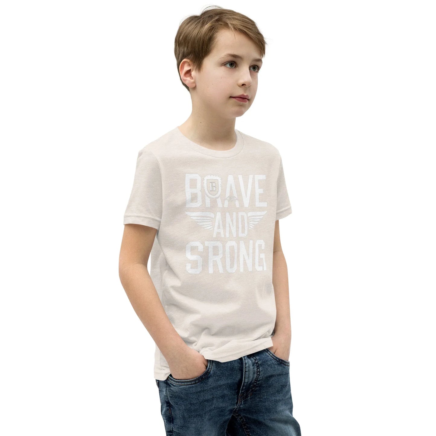 Youth Short Sleeve | Brave And Strong - T-Shirt - AwRans Clothing