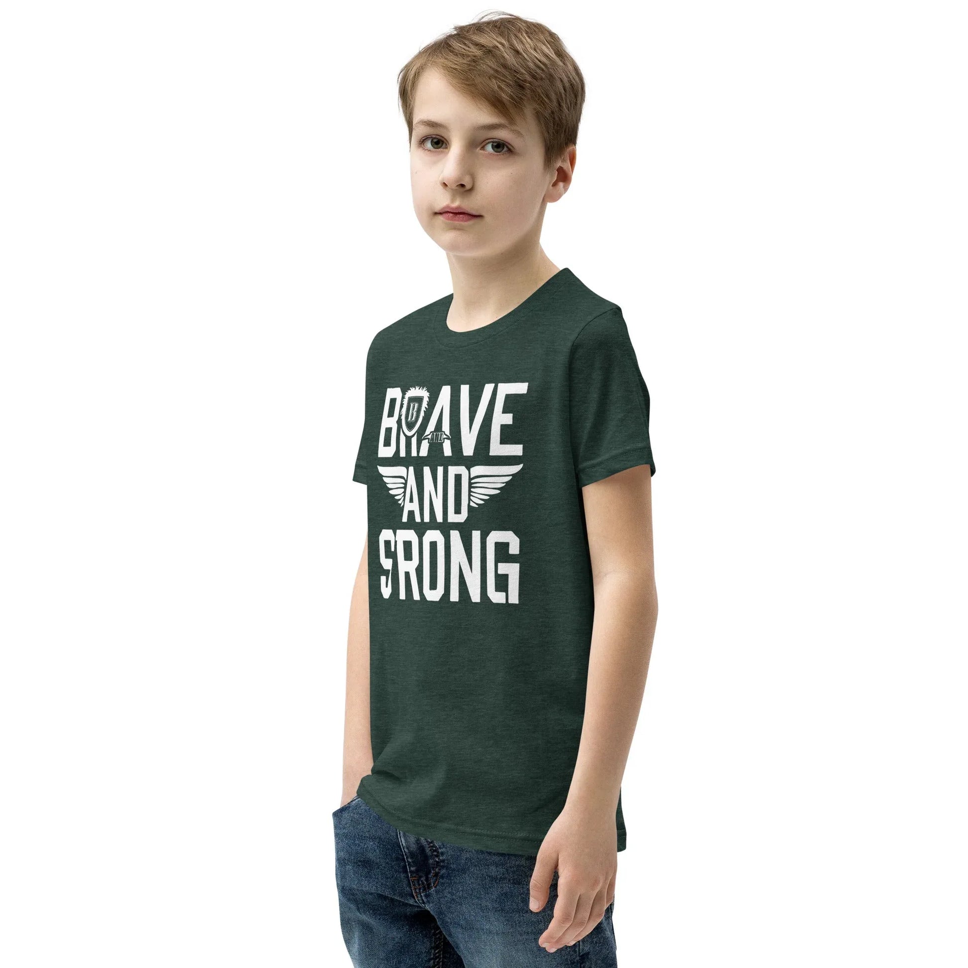 Youth Short Sleeve | Brave And Strong - T-Shirt - AwRans Clothing