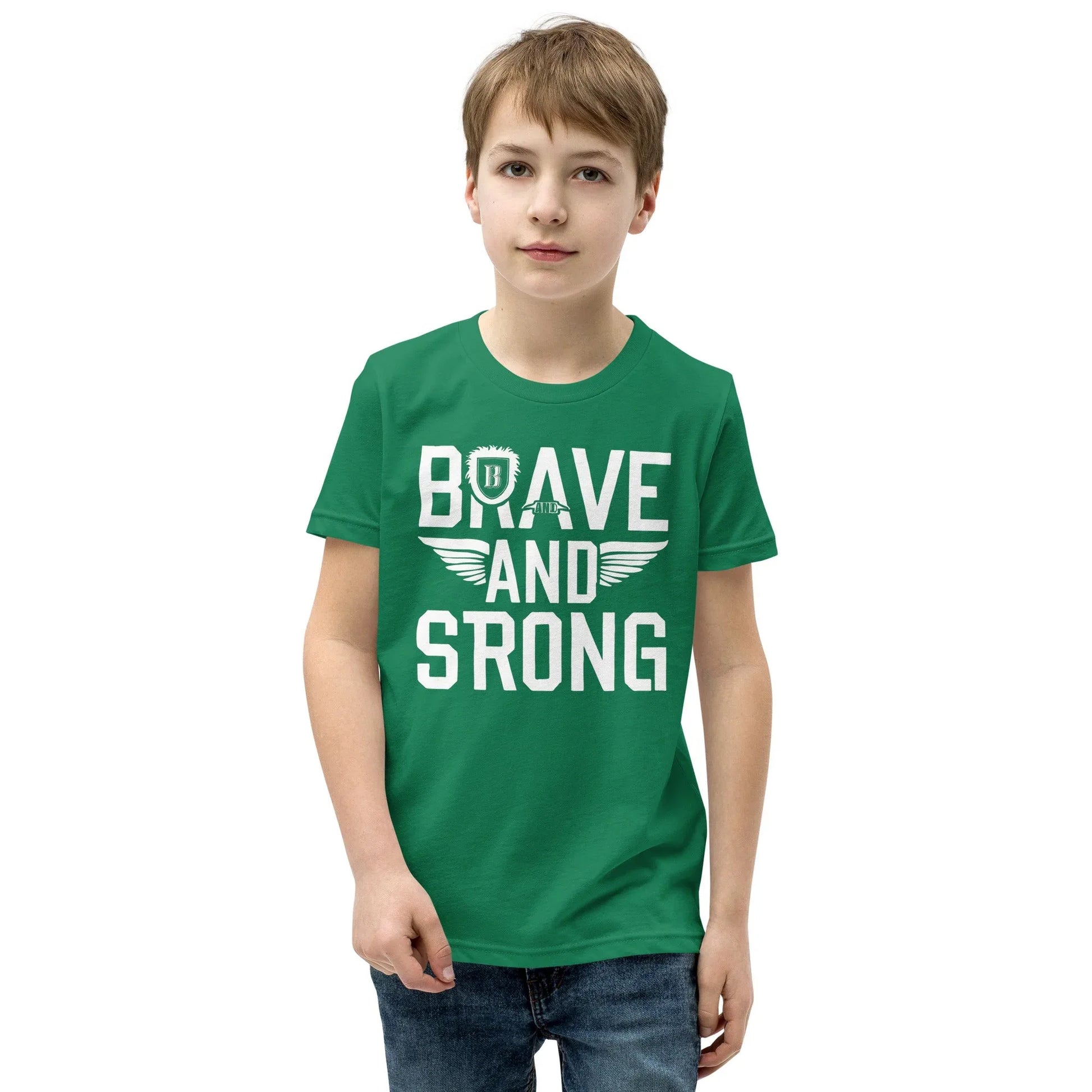 Youth Short Sleeve | Brave And Strong - T-Shirt - AwRans Clothing