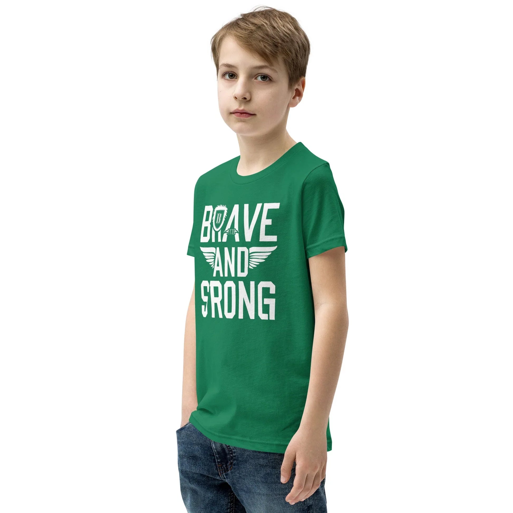 Youth Short Sleeve | Brave And Strong - T-Shirt - AwRans Clothing