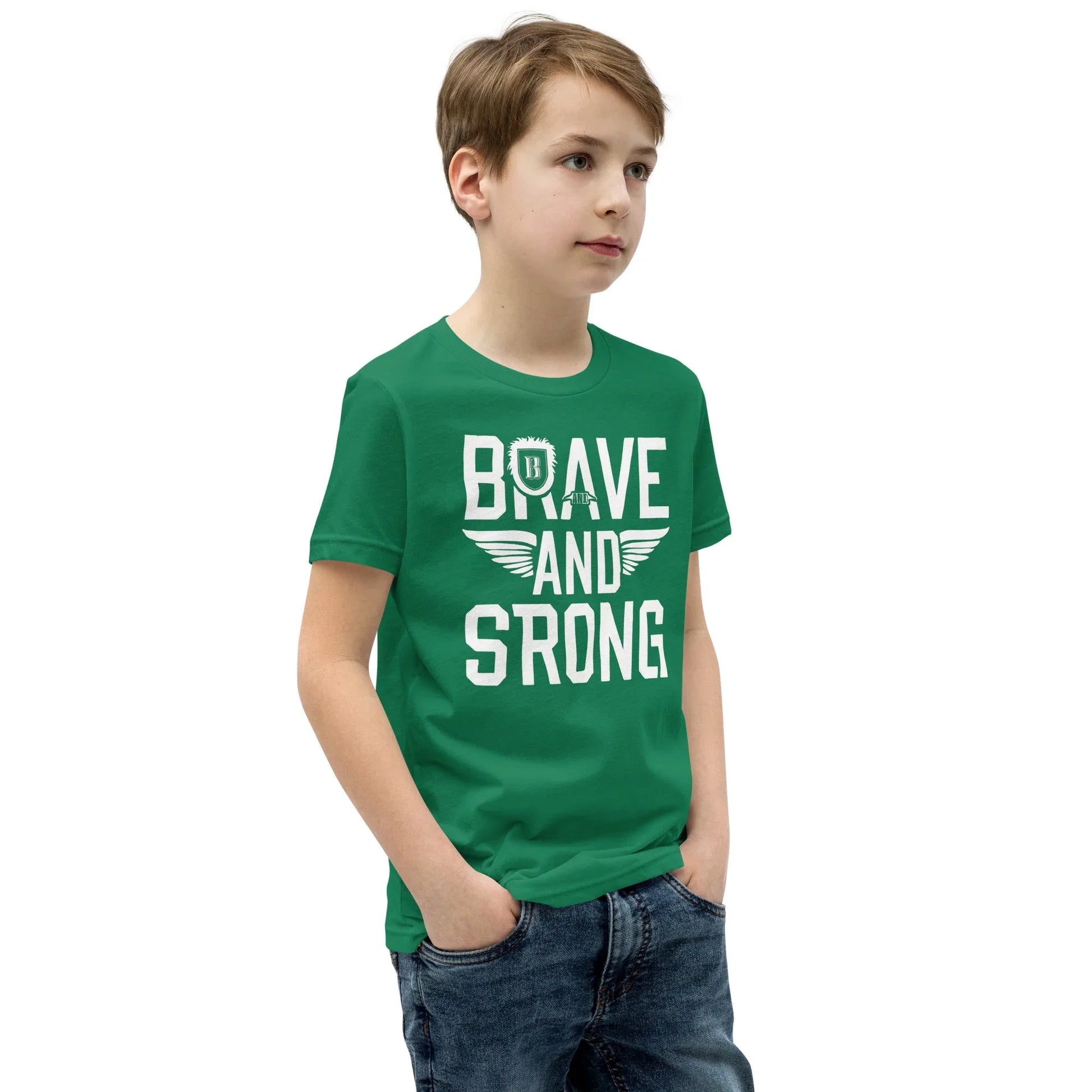 Youth Short Sleeve | Brave And Strong - T-Shirt - AwRans Clothing