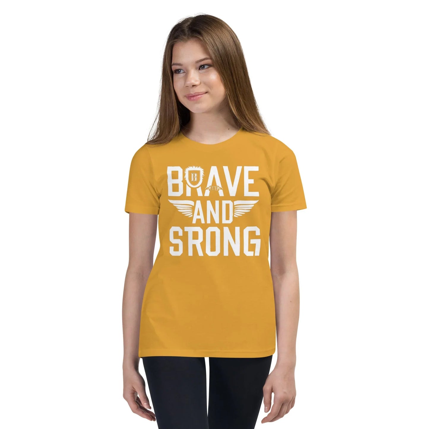 Youth Short Sleeve | Brave And Strong - T-Shirt - AwRans Clothing