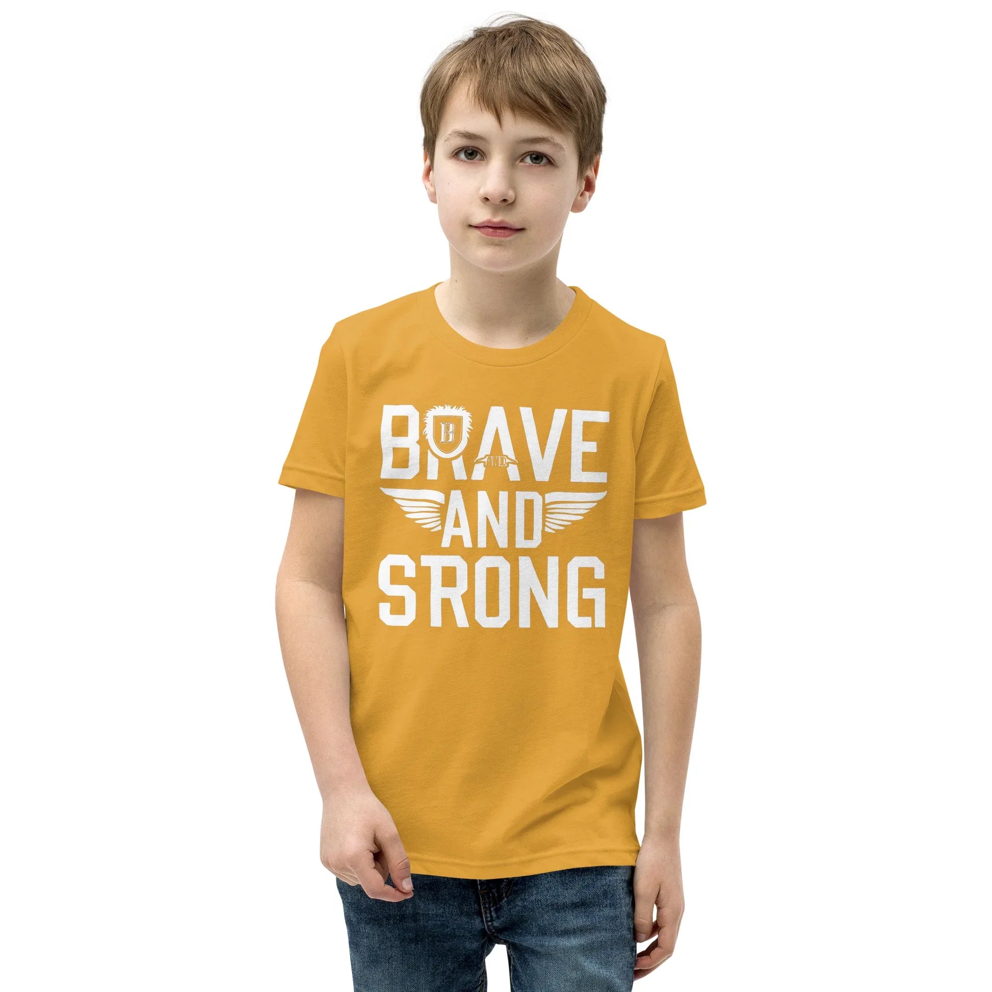 Youth Short Sleeve | Brave And Strong - T-Shirt - AwRans Clothing