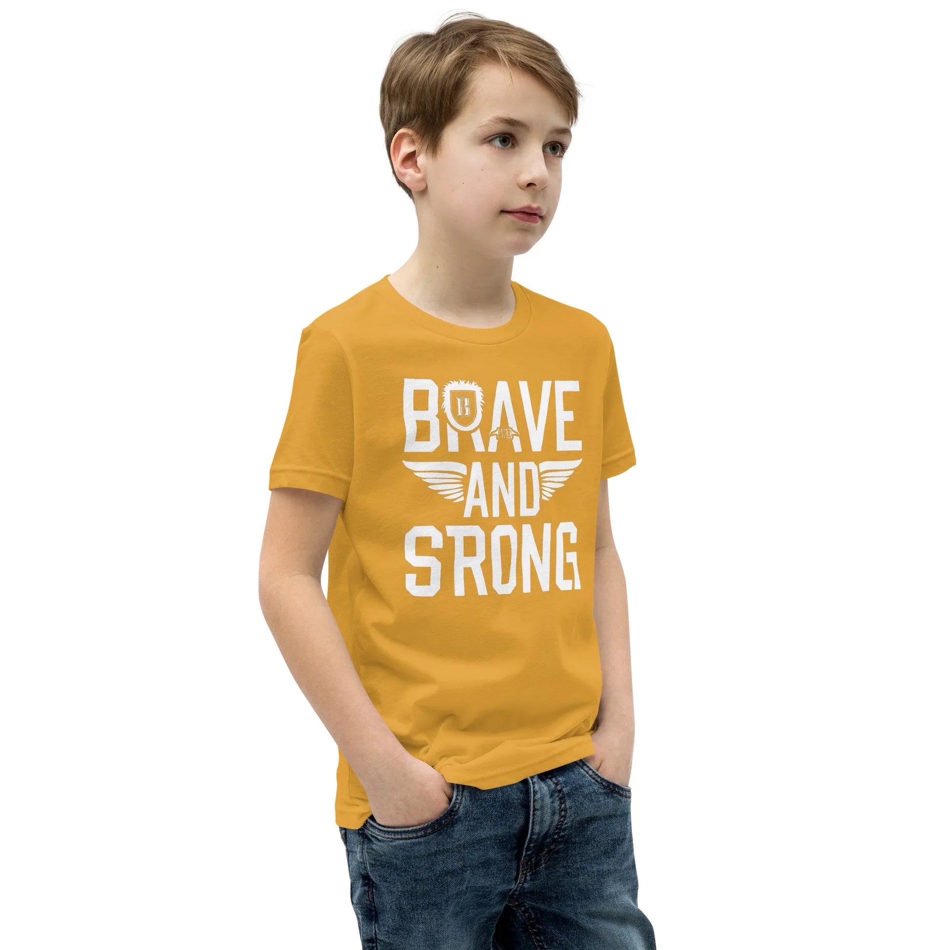 Youth Short Sleeve | Brave And Strong - T-Shirt - AwRans Clothing