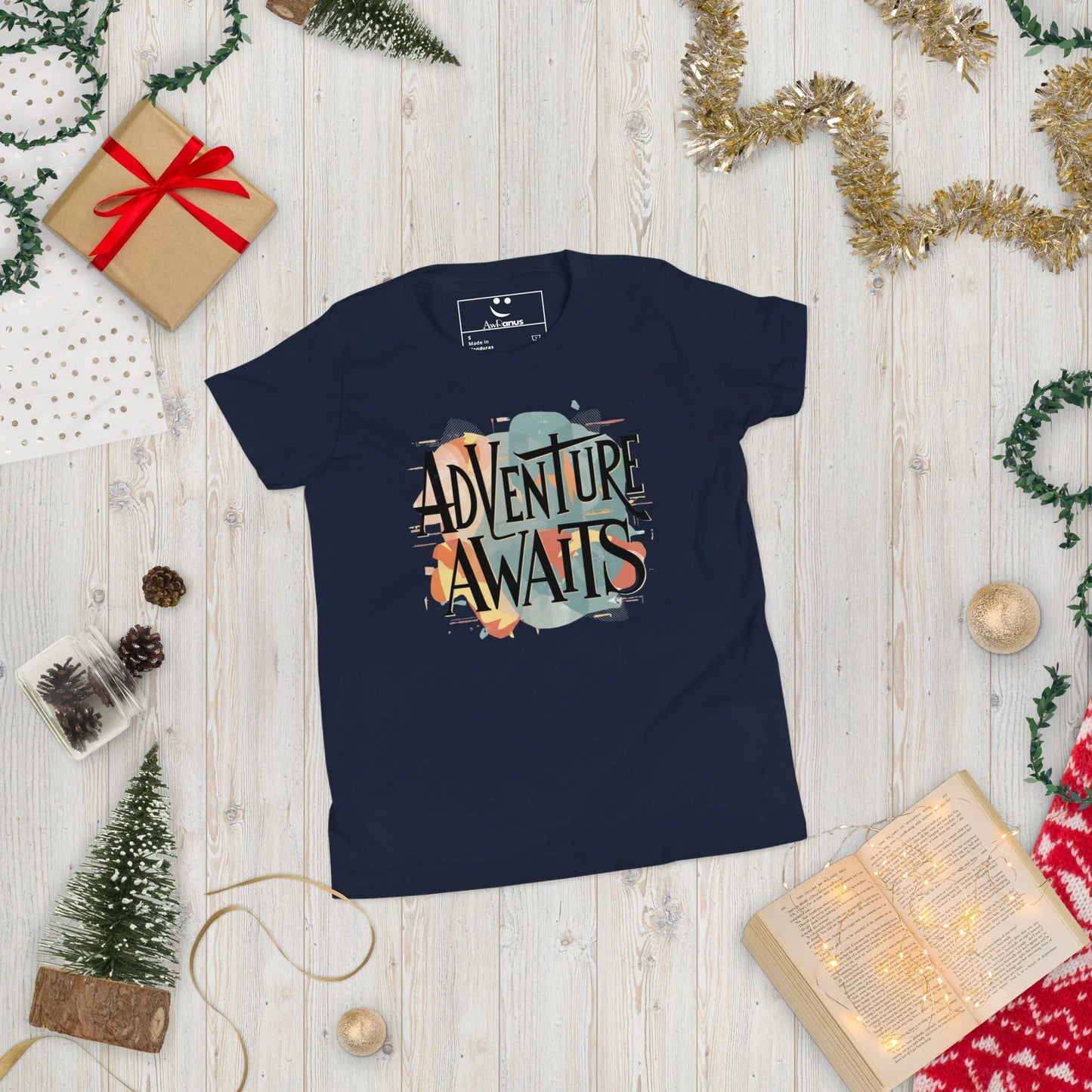 Youth Short Sleeve | Adventure Awaits - T-Shirt - AwRans Clothing