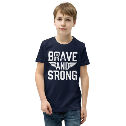 Youth Short Sleeve | Brave And Strong - T-Shirt - AwRans Clothing
