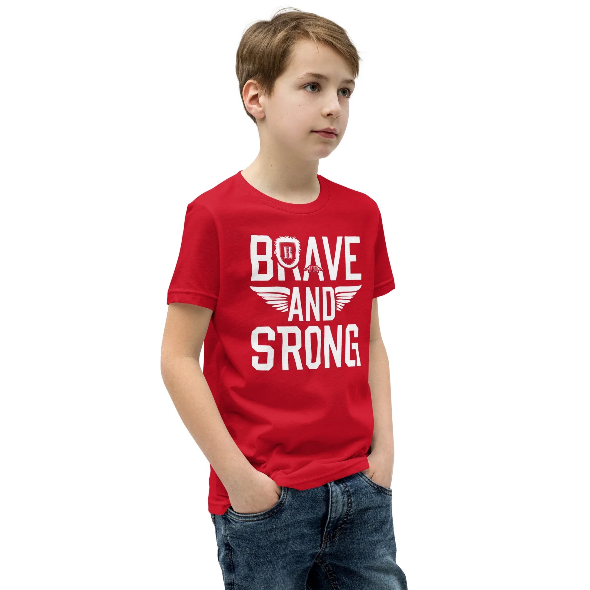 Youth Short Sleeve | Brave And Strong - T-Shirt - AwRans Clothing