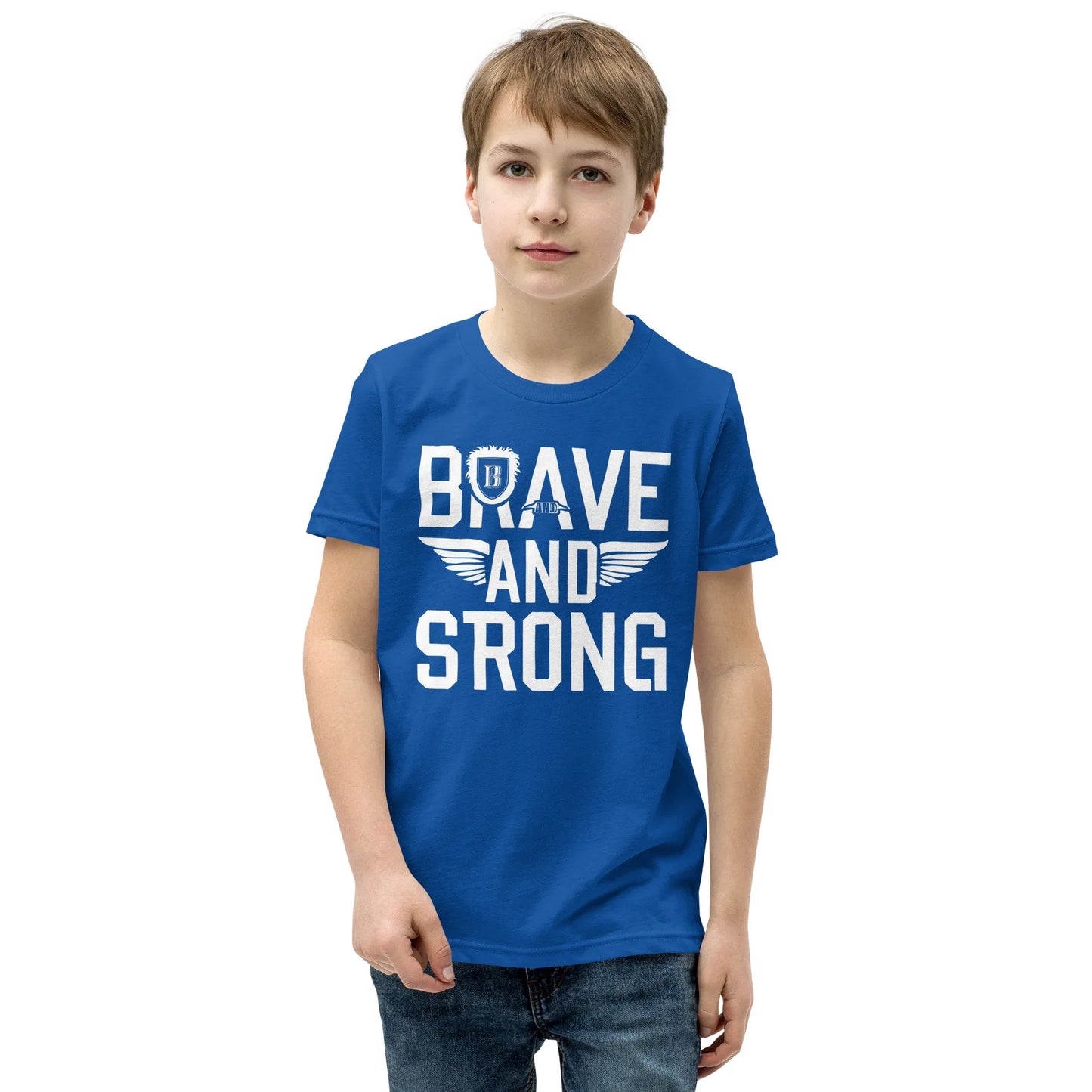 Youth Short Sleeve | Brave And Strong - T-Shirt - AwRans Clothing