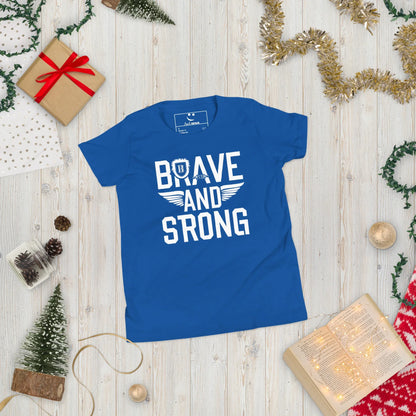 Youth Short Sleeve | Brave And Strong - T-Shirt - AwRans Clothing