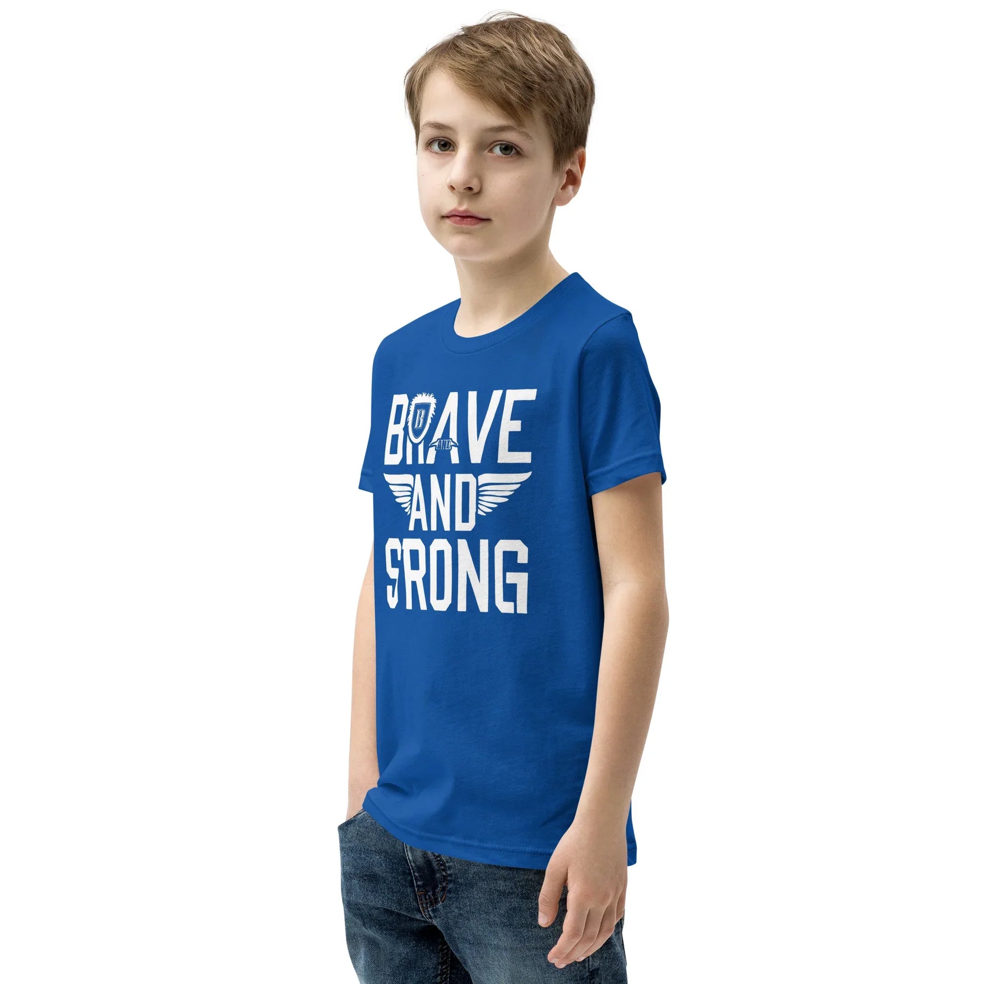 Youth Short Sleeve | Brave And Strong - T-Shirt - AwRans Clothing