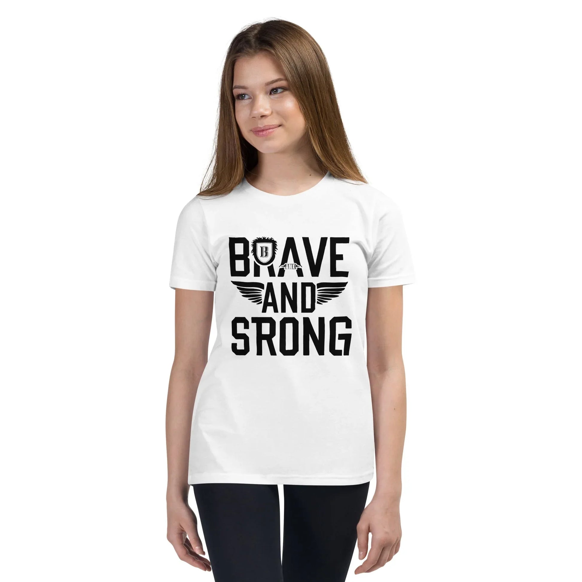 Youth Short Sleeve | Brave And Strong - T-Shirt - AwRans Clothing